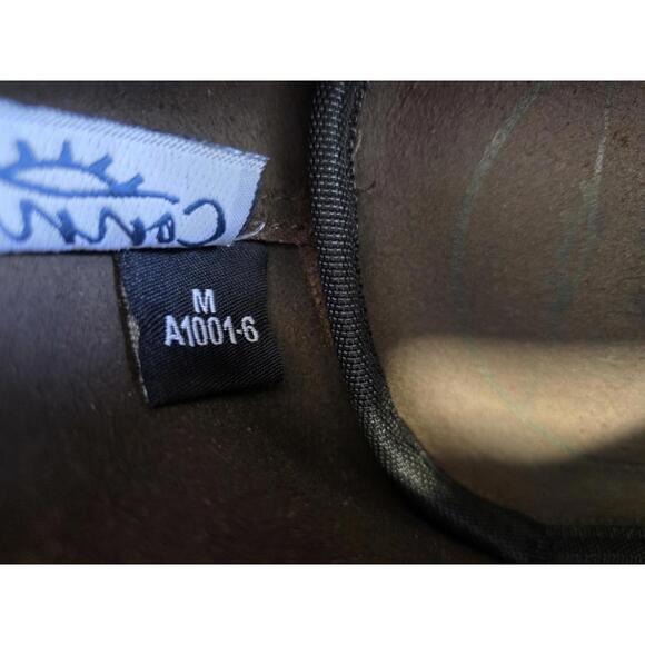 Conner Leather Outback Hat- Black -Aussie Western Cowboy Style size M - Picture 7 of 7